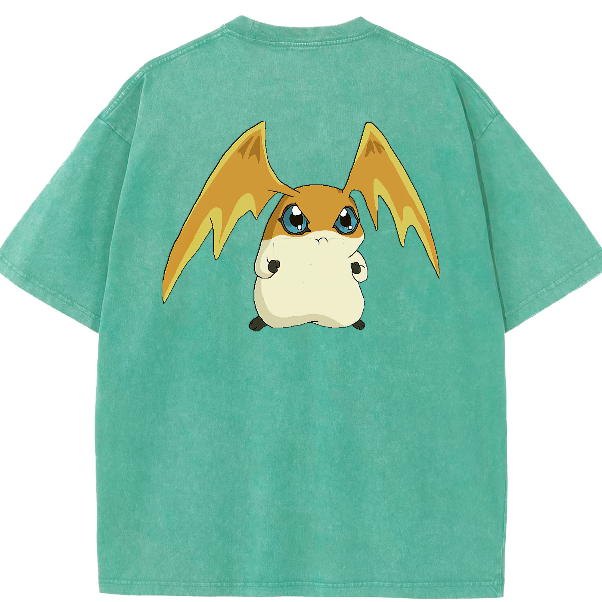 （画像用） Digimon デジタルモンスター/デジモン 綿100% ヴィンテージ風 半袖Tシャツ（背面プリント）